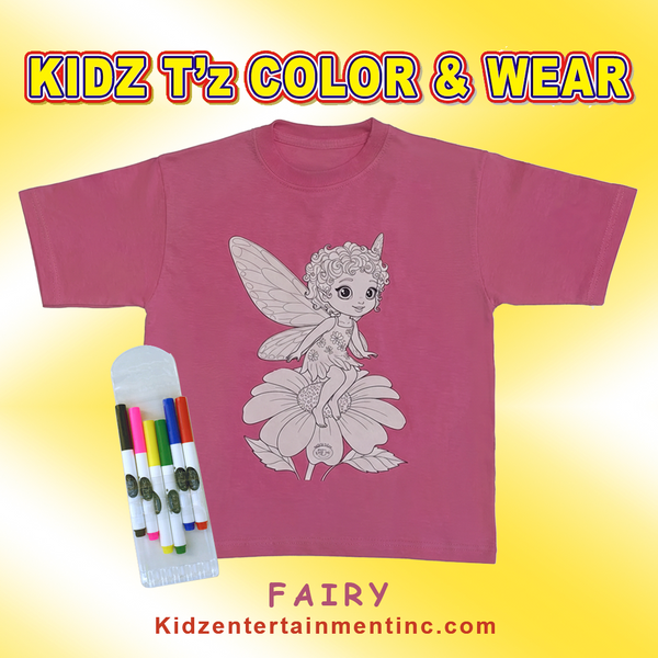 Kidz T'z Color & Wear Pink Fairy on a Flower