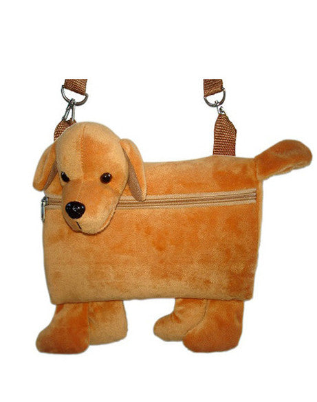 3-in-1 Cuddly Fun Golden Labrador Muff/Handbag/Plush Animal